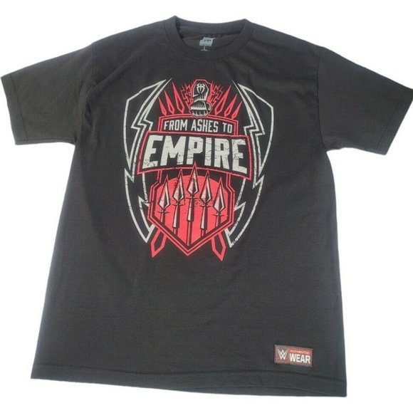 WWE Other - Authentic WWE Roman Reigns From Ashes to Empire T-Shirt Sz L Black/Red/Gray NWOT